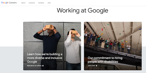 Google employee branding example.